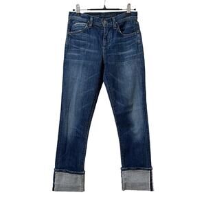 Citizens of Humanity Mandy High Waist Retro Slim Jeans Size 24 Blue Rolled Cuffs